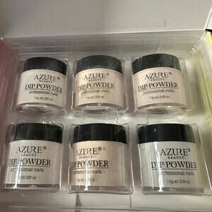 Azure Beauty Dip Powder Nail Kit 6 Colors Multicolor Dipping Starter Set Salon